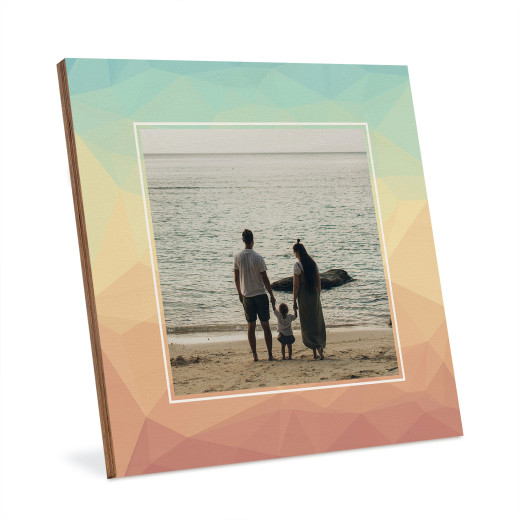 Druk na sklejce w ramce - Low Poly