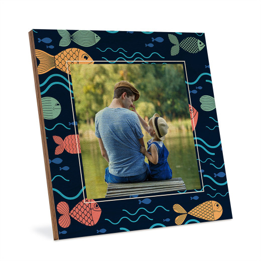 Druk na sklejce w ramce - Rybki