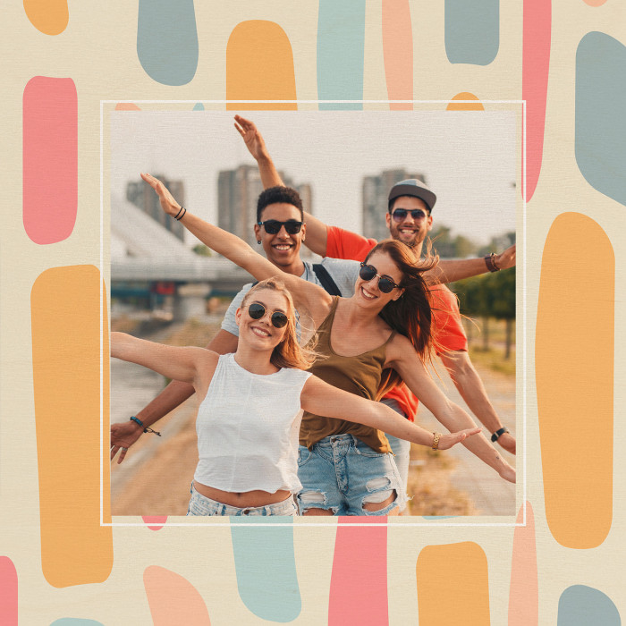 Druk na sklejce w ramce - Pastele